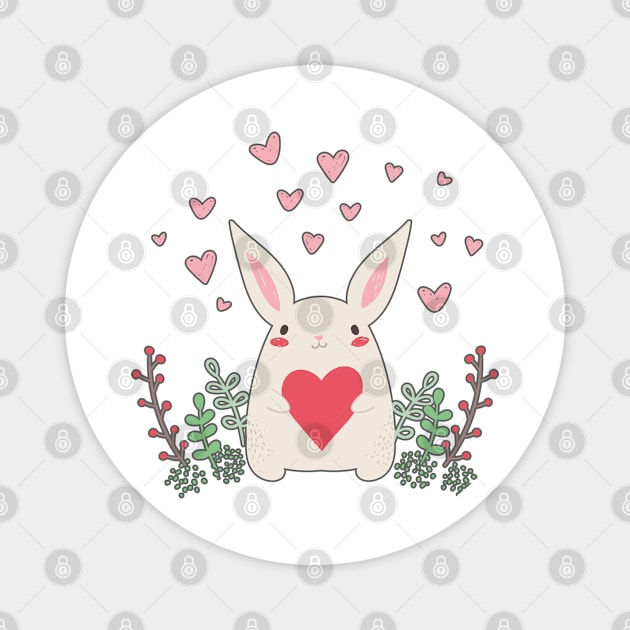 Cute Bunny Magnet by LeonLedesma